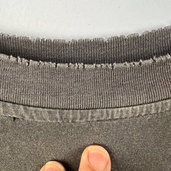 Elvis Presley Graphic T-shirt Cropped Long Sleeve Size S Gray - Picture 7 of 9